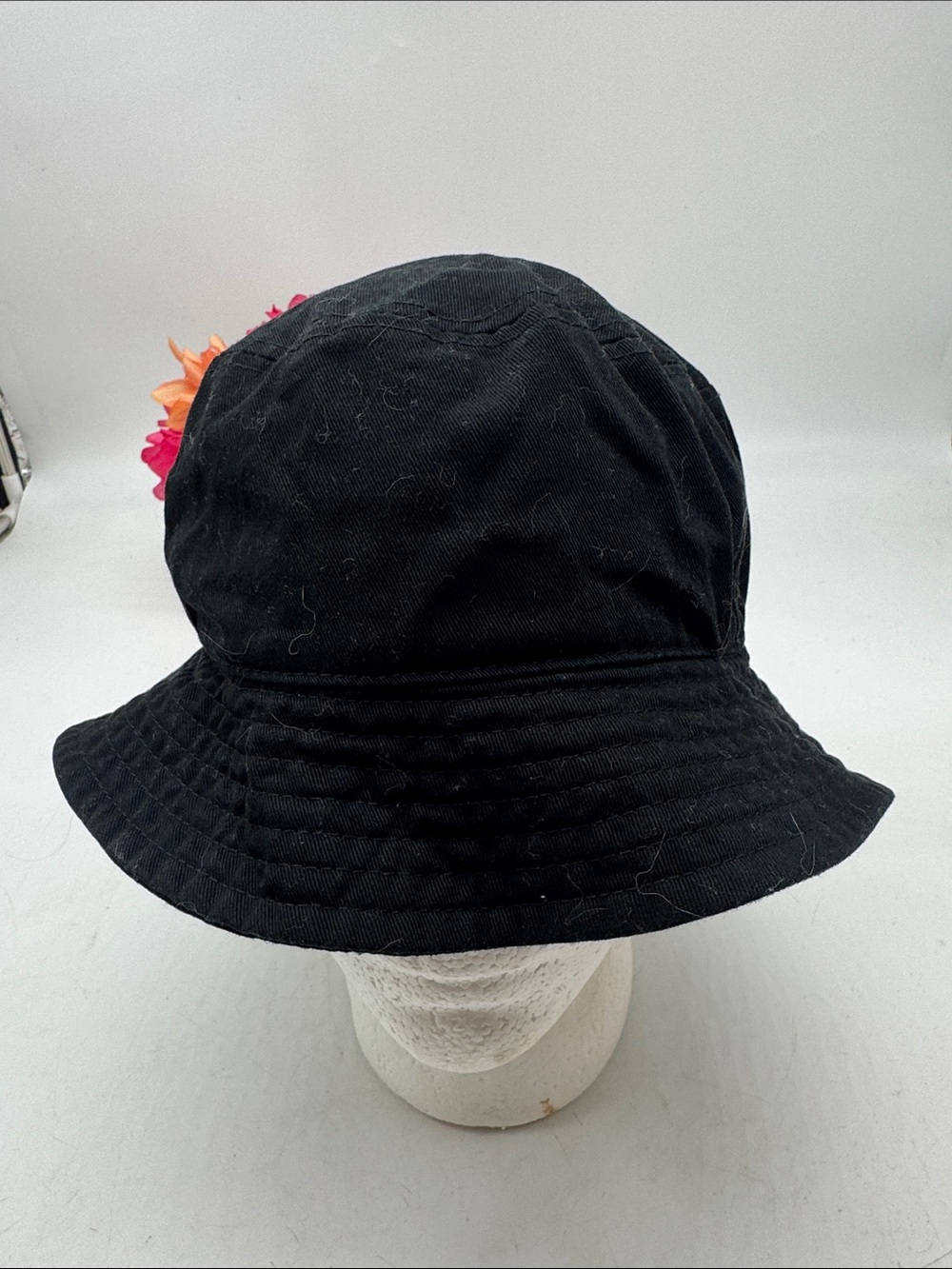 Galante Plain Black Accent Bucket Hat